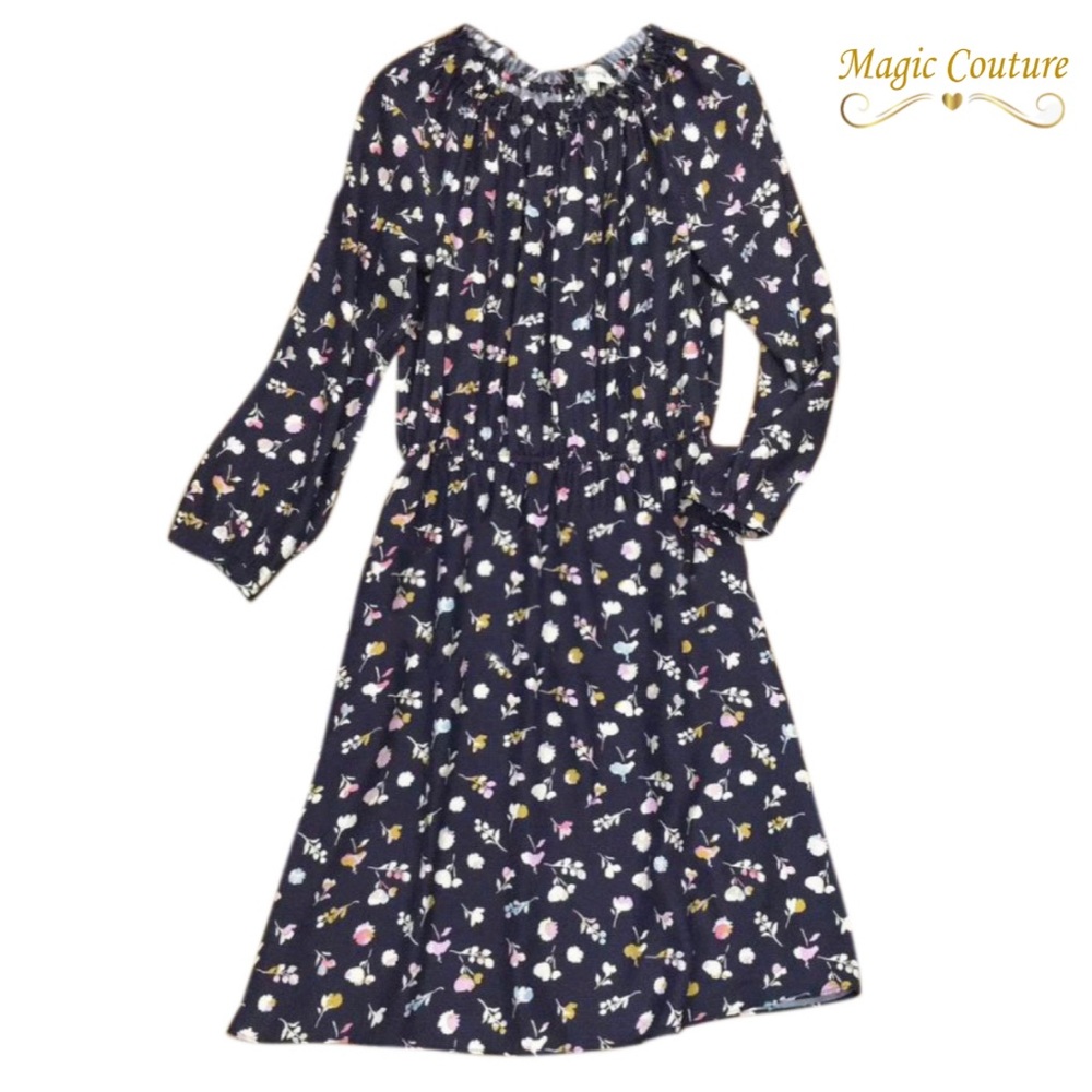 Rebecca Taylor Holly Flower Print Long Sleeve Navy Dress💙💙💙 - Picture 6 of 16